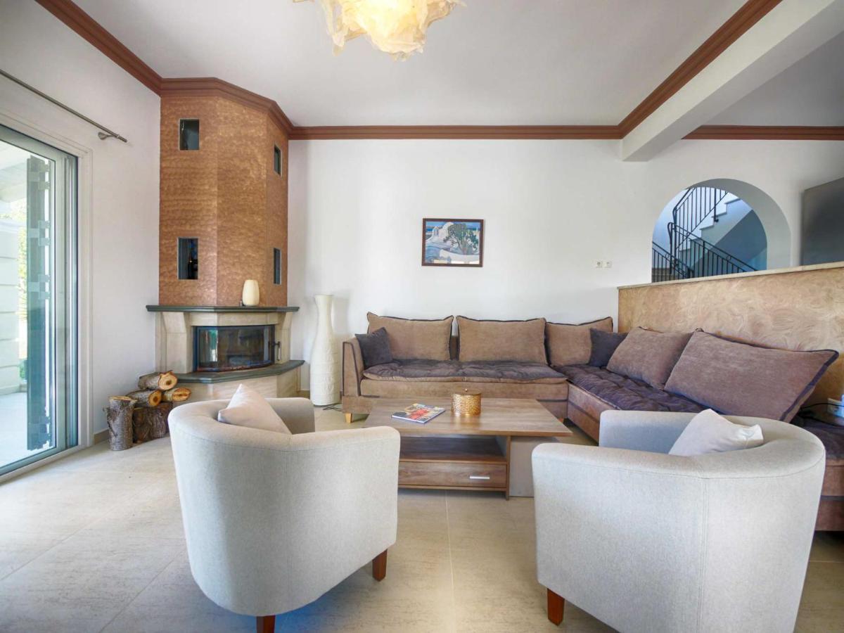 Villa Afionas - 3 Minutes From The Beach With Heated Eco-Pool And Sunset View المظهر الخارجي الصورة