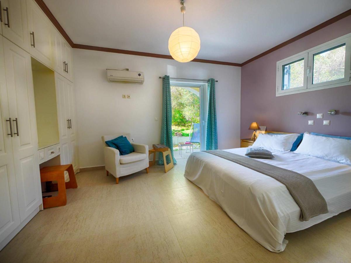 Villa Afionas - 3 Minutes From The Beach With Heated Eco-Pool And Sunset View المظهر الخارجي الصورة